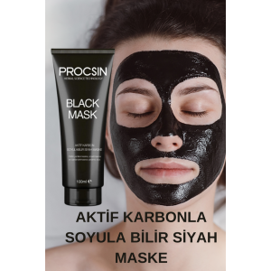 PROCSIN Siyah Nokta Giderici Aktif Kömürlü Siyah Maske 100 ML