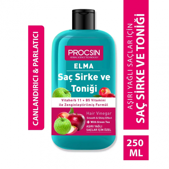 PROCSIN Aşırı Yağlanma Karşıtı Elmalı Saç Sirke ve Toniği 250 ML