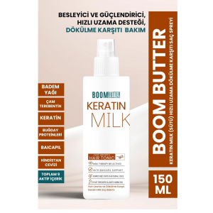 BOOM BUTTER BOOM BUTTER Keratin Milk (Sütü) HIZLI UZAMA DÖKÜLME KARŞITI Saç Spreyi 150ML