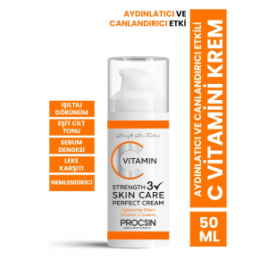 PROCSIN Aydınlatıcı ve Canlandırıcı Etkili C Vitamini Krem 50 ML