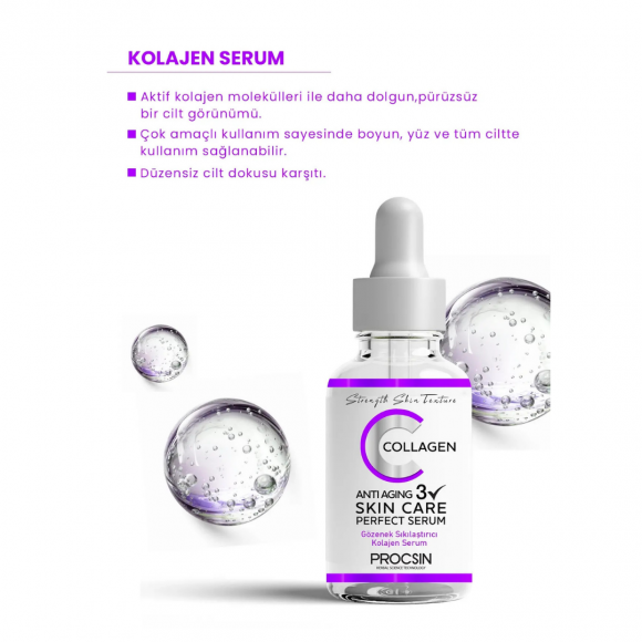 PROCSIN Yaşlanma ve Kırışıklık Karşıtı Kolajen Serum 20 ML