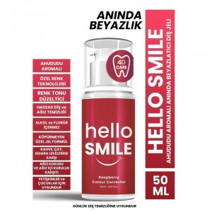 HELLO SMILE HELLO SMILE Ahududu Aromalı Anında Beyazlatıcı Diş Jeli