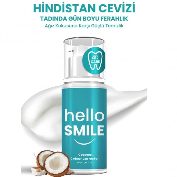 HELLO SMILE HELLO SMILE Hindistan Cevizi Aromalı Anında Beyazlatıcı Diş Jeli