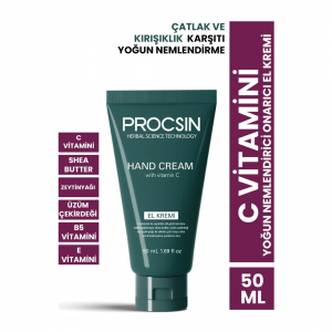 PROCSIN C Vitamini Yoğun Nemlendirici Onarıcı El Kremi 50 ml