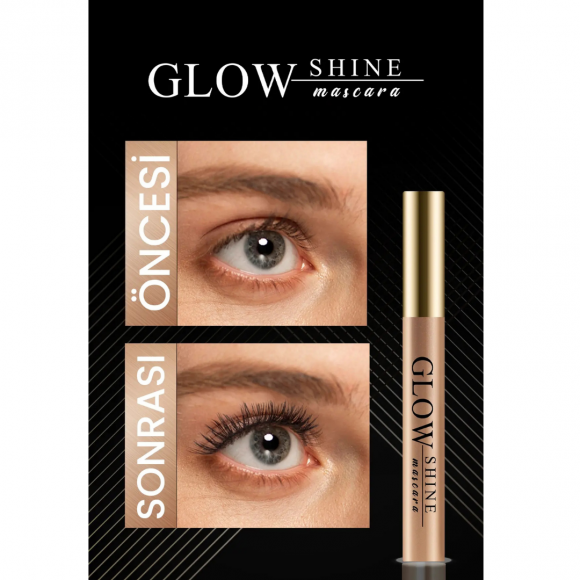 PROCSIN GLOW SHINE Hacim ve Uzunluk Veren Baicapil İçeren Besleyici Maskara 10 ml