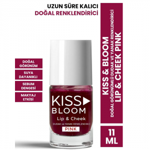 PROCSIN Kiss & Bloom Doğal Görünümlü Dudak ve Yanak Renklendirici Lip & Cheek Rose 11 ml