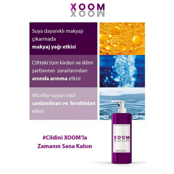 PROCSIN Xoom 3 in 1 (Temizleme Yağı + Temizleme Jeli + Micellar Su) Bakım ve Temizleme Xoomu 150 ML