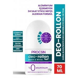 PROCSIN Doğal Black/White Koku Absorblayıcı Roll On 70 ML