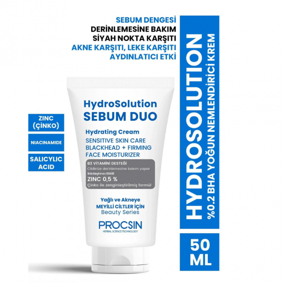 PROCSIN Hydrosolution %0.2 BHA Yoğun Nemlendirici Krem 50 ML